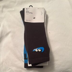 Nike Everyday Men's Athletic Socks - Black, Blue, White